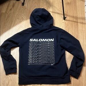 Salomon Mens Performance Pullover Hoodie Black size S